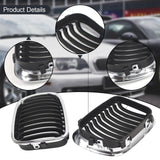 Maxbell 2Pcs Front Bumper Kidney Grilles Car Grill Covers for BMW E46 1998-2001