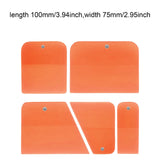 Maxbell 5x Generic PPF Squeegees TPU Squeegees for Mirror Paint Protection Film Orange