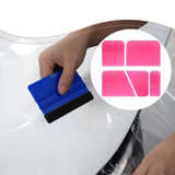 Maxbell 5x Generic PPF Squeegees TPU Squeegees for Mirror Paint Protection Film Pink