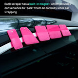 Maxbell 5x Generic PPF Squeegees TPU Squeegees for Mirror Paint Protection Film Pink