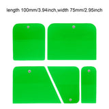 Maxbell 5x Generic PPF Squeegees TPU Squeegees for Mirror Paint Protection Film Green