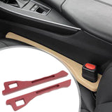 Maxbell 2x Auto Seat Gap Filler Organizer Car Seat Side Gap Storage for Vehicle Red