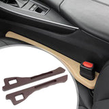 Maxbell 2x Auto Seat Gap Filler Organizer Car Seat Side Gap Storage for Vehicle Brown