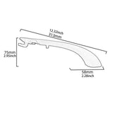 Maxbell Interior Door Handle Cover Easy to Install Portable Door Handle Outer Cover Left Gray