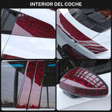 Maxbell Carbon Fiber Car Vinyl Wrap Self Stick Stickers for Suvs Vehicle Trucks Red