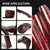 Maxbell Carbon Fiber Car Vinyl Wrap Self Stick Stickers for Suvs Vehicle Trucks Red