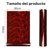 Maxbell Carbon Fiber Car Vinyl Wrap Self Stick Stickers for Suvs Vehicle Trucks Red