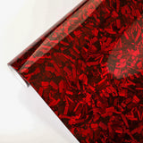 Maxbell Carbon Fiber Car Vinyl Wrap Self Stick Stickers for Suvs Vehicle Trucks Red
