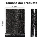 Maxbell Carbon Fiber Car Vinyl Wrap Self Stick Stickers for Suvs Vehicle Trucks Black