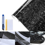 Maxbell Carbon Fiber Car Vinyl Wrap Self Stick Stickers for Suvs Vehicle Trucks Black