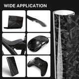 Maxbell Carbon Fiber Car Vinyl Wrap Self Stick Stickers for Suvs Vehicle Trucks Black