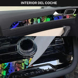 Maxbell Carbon Fiber Car Vinyl Wrap Self Stick Stickers for Suvs Vehicle Trucks Rainbow