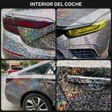 Maxbell Carbon Fiber Car Vinyl Wrap Self Stick Stickers for Suvs Vehicle Trucks Rainbow