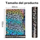 Maxbell Carbon Fiber Car Vinyl Wrap Self Stick Stickers for Suvs Vehicle Trucks Rainbow