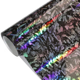 Maxbell Carbon Fiber Car Vinyl Wrap Self Stick Stickers for Suvs Vehicle Trucks Rainbow