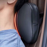 Maxbell 2Pcs Car Neck Pillow Head Rest Driving Travel Easy Installation Neck Support Black