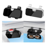 Maxbell Sunglasses Holder for Car Visor Sturdy Portable Eyeglasses Storage Organizer Black