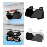 Maxbell Sunglasses Holder for Car Visor Sturdy Portable Eyeglasses Storage Organizer Black