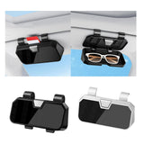 Maxbell Sunglasses Holder for Car Visor Sturdy Portable Eyeglasses Storage Organizer Black