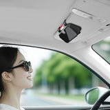 Maxbell Sunglasses Holder for Car Visor Sturdy Portable Eyeglasses Storage Organizer Black