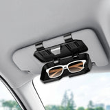 Maxbell Sunglasses Holder for Car Visor Sturdy Portable Eyeglasses Storage Organizer Black