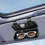 Maxbell Sunglasses Holder for Car Visor Sturdy Portable Eyeglasses Storage Organizer Black
