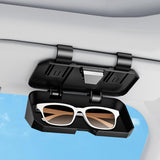 Maxbell Sunglasses Holder for Car Visor Sturdy Portable Eyeglasses Storage Organizer Black