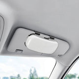 Maxbell Sunglasses Holder for Car Visor Sun Visor Organizer Sturdy Auto Glasses Case White