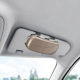 Maxbell Sunglasses Holder for Car Visor Sun Visor Organizer Sturdy Auto Glasses Case Brown