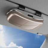 Maxbell Sunglasses Holder for Car Visor Sun Visor Organizer Sturdy Auto Glasses Case Brown