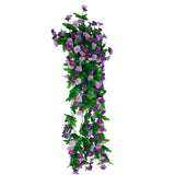 Maxbell Artificial Silk Daisy Wisteria Hanging Flower Vine Wedding Decor Blue