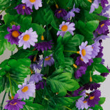 Maxbell Artificial Silk Daisy Wisteria Hanging Flower Vine Wedding Decor Blue