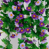 Maxbell Artificial Silk Daisy Wisteria Hanging Flower Vine Wedding Decor Blue