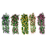 Maxbell Artificial Silk Daisy Wisteria Hanging Flower Vine Wedding Decor Blue