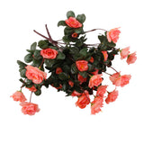 Maxbell 2 Bunches Fake Azalea Artificial Rose Flower Bouquet Wedding Decor Dark Pink