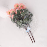 Maxbell 2 Bunches Fake Azalea Artificial Rose Flower Bouquet Wedding Decor Dark Pink