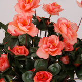 Maxbell 2 Bunches Fake Azalea Artificial Rose Flower Bouquet Wedding Decor Dark Pink