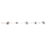Maxbell String of Hanging Wooden Tropical Fish Starfish Photo Memo Clip Blue Stripe