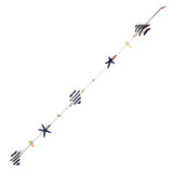 Maxbell String of Hanging Wooden Tropical Fish Starfish Photo Memo Clip Blue Stripe