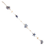Maxbell String of Hanging Wooden Tropical Fish Starfish Photo Memo Clip Blue Stripe