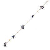 Maxbell String of Hanging Wooden Tropical Fish Starfish Photo Memo Clip Blue Stripe