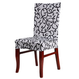 Maxbell Stretch Short Removable Dining Room Chair Cover Slipcovers Stripe