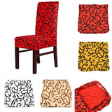 Maxbell Stretch Short Removable Dining Room Chair Cover Slipcovers Stripe