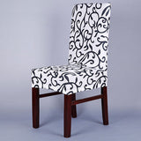 Maxbell Stretch Short Removable Dining Room Chair Cover Slipcovers Stripe