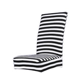 Maxbell Stretch Short Removable Dining Room Chair Cover Slipcovers Stripe