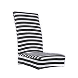 Maxbell Stretch Short Removable Dining Room Chair Cover Slipcovers Stripe