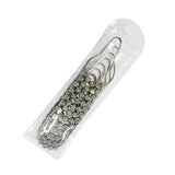 Maxbell 12Pcs Chrome Plated Ball Bead Easy Glide Shower Metal Curtain Rings Hooks