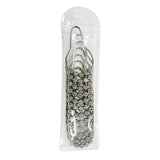Maxbell 12Pcs Chrome Plated Ball Bead Easy Glide Shower Metal Curtain Rings Hooks