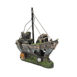 Maxbell Aquarium Ornament Sunken Bridge Fish Tank Decor Sail Shipwreck Fishing Boat - Aladdin Shoppers