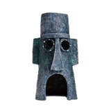 Maxbell Maxbell Aquarium Fish Tank Resin Moai Shape House Ornament Cave Landscape Decoration